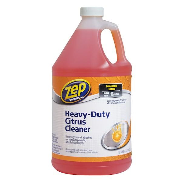 Zep Heavy Duty Citrus Degreaser, 1 Gal Jug, Liquid, Amber, 4